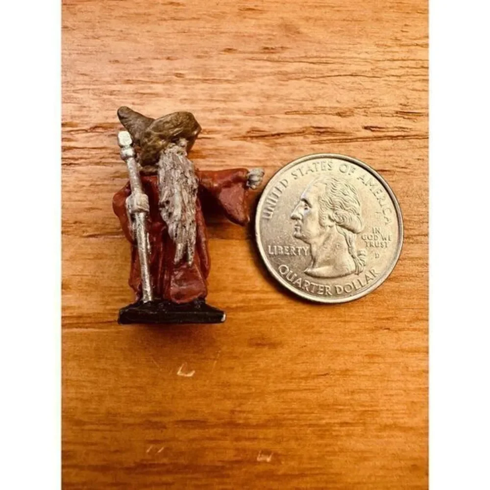 Wizard Merlin Sorcerer Armor Class 2 Miniature‎ Fantasy AD&D Hand Painted 1970's